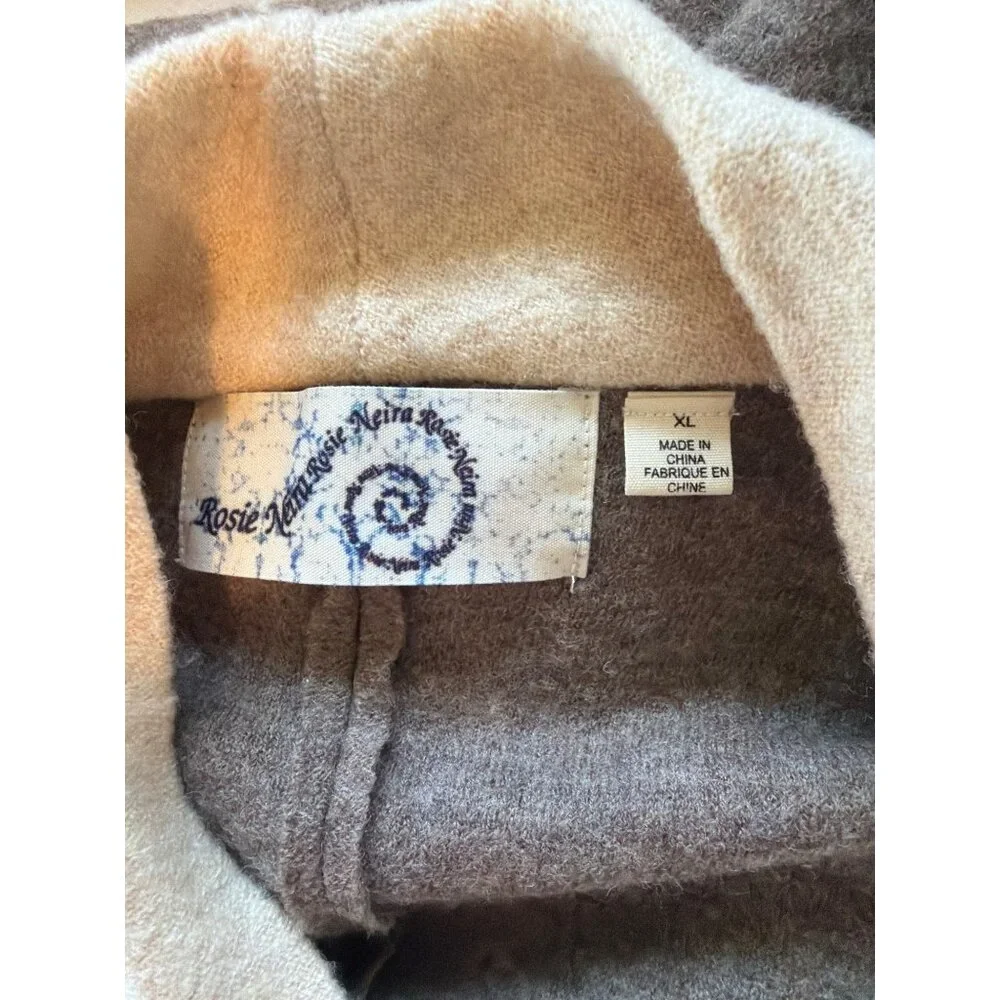 Anthropologie Rosie Neira Denissa Tie Waist Wool Sweater Women's XL Beige - Picture 11 of 17